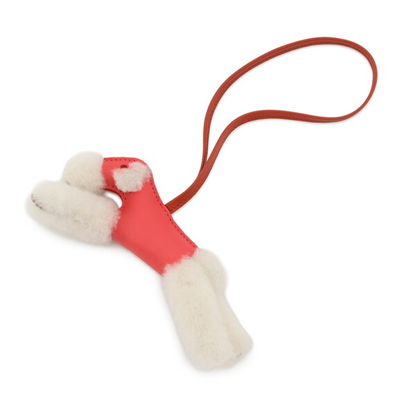 Hermes Hermès Buddy Rose Texas Bag Charm/Cornarin Lambskin/Mouton U Stamp